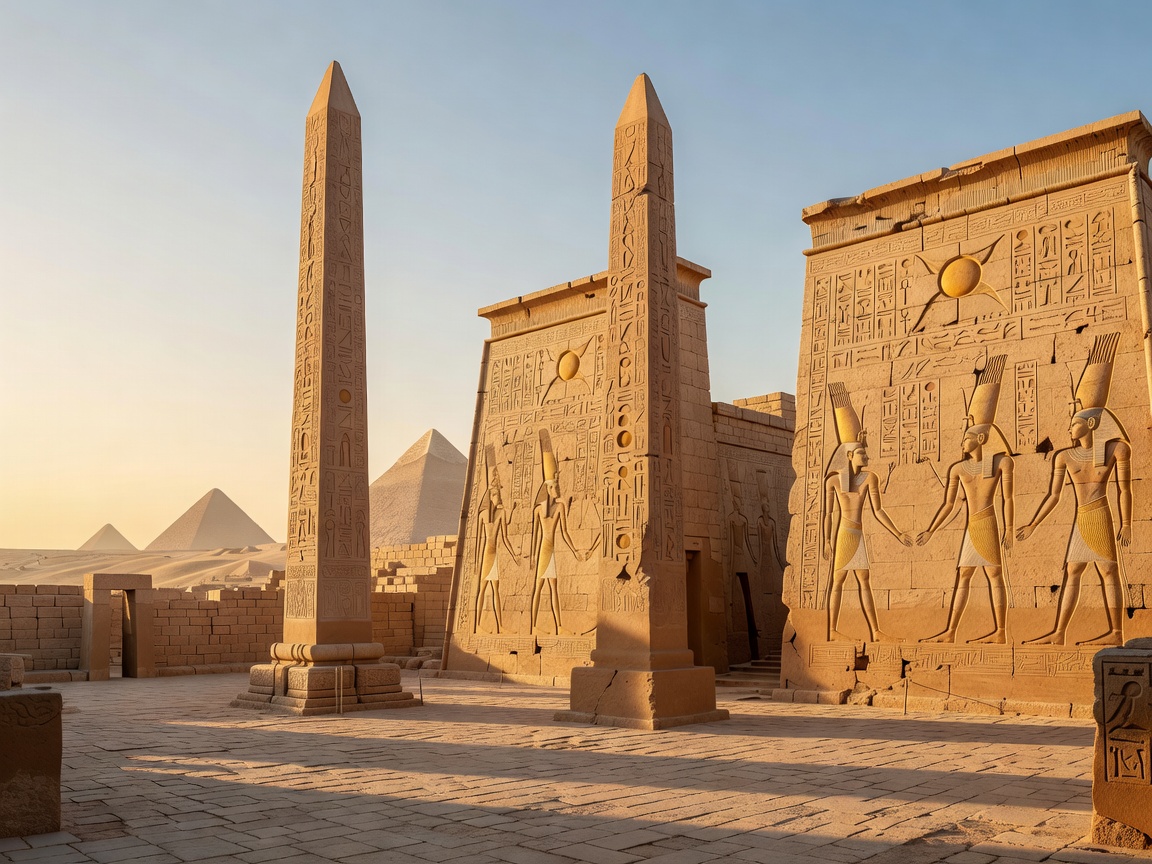 Ancient Egyptian Sun Temple Monuments