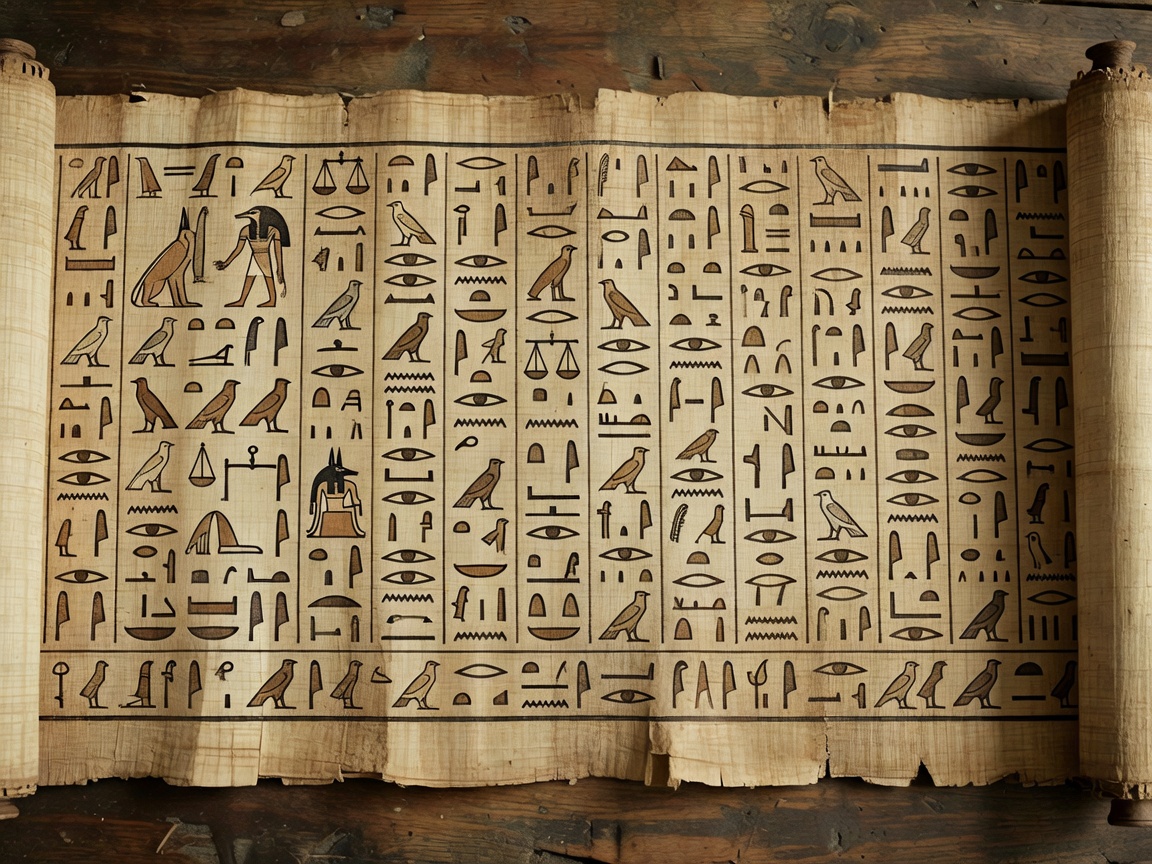 Egyptian Papyrus Book of the Dead Glyphs