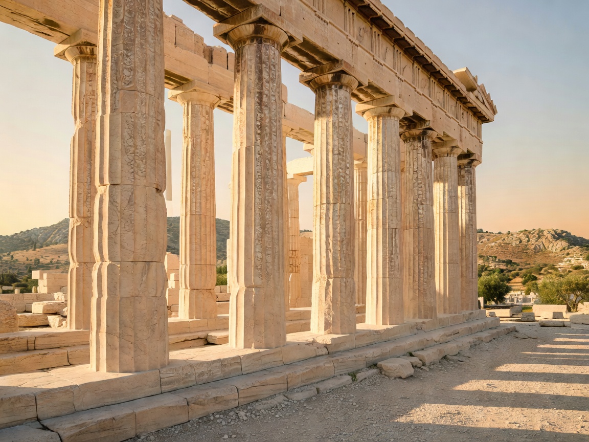 Greek Marble Temple Columns