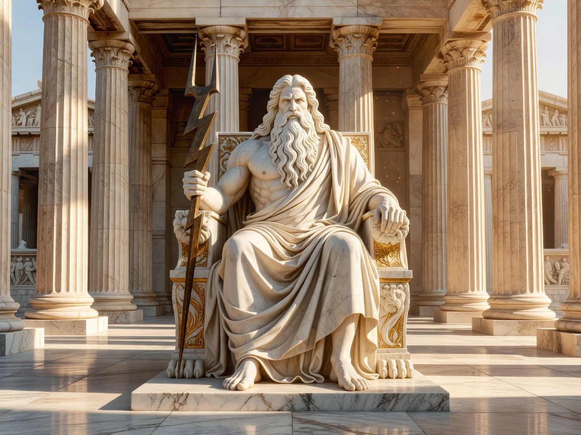 Greek Zeus and Olympian Architecture