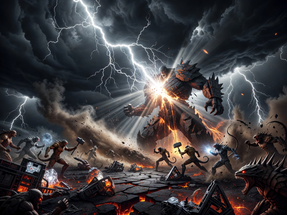 Lightning Strike Titan War Visual